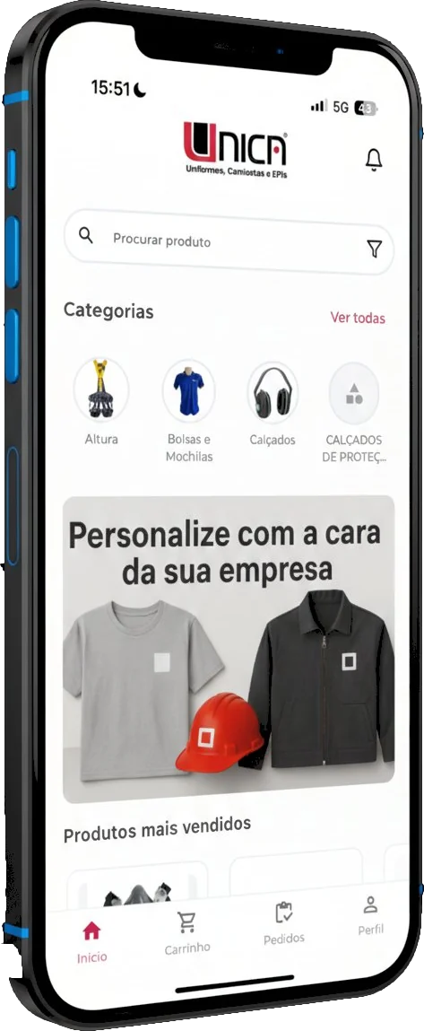 App Única Uniformes, e-commerce de uniformes