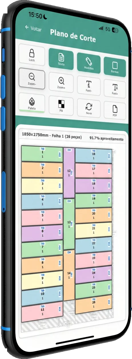 App UpCorte, de plano de corte para marcenarias